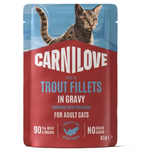 форель ехінацея в соусі Carnilove (Карнілав) Trout With Echinacea – вологий корм з фореллю та ехінацеєю в соусі ехінацея в соусі e1787765305665