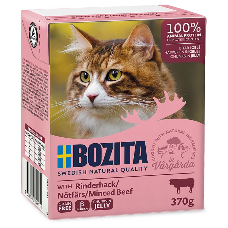 100800_pla_doggy_bozita_haeppchen_rinderhack_jelly_370g_hs_01_4 Bozita (Бозіта) Cat шматочки в желе 6х370г – вологий корм для котів 100800 pla doggy bozita haeppchen rinderhack jelly 370g hs 01 4