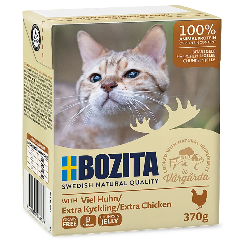 100802_pla_doggy_bozita_haeppchen_extra_vielhuhn_jelly_370g_hs_01_0 Bozita (Бозіта) Cat шматочки в желе 6х370г – вологий корм для котів