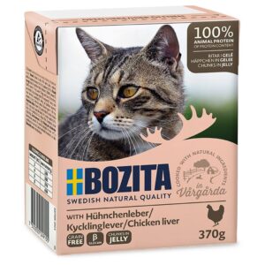 Bozita (Бозіта) Cat шматочки в желе 6х370г – вологий корм для котів 100896 pla doggy bozita haeppchen huhnchenleber jelly 370g hs 01 7 Bozita (Бозіта) Cat шматочки в желе 6х370г – вологий корм для котів 100896 pla doggy bozita haeppchen huhnchenleber jelly 370g hs 01 7
