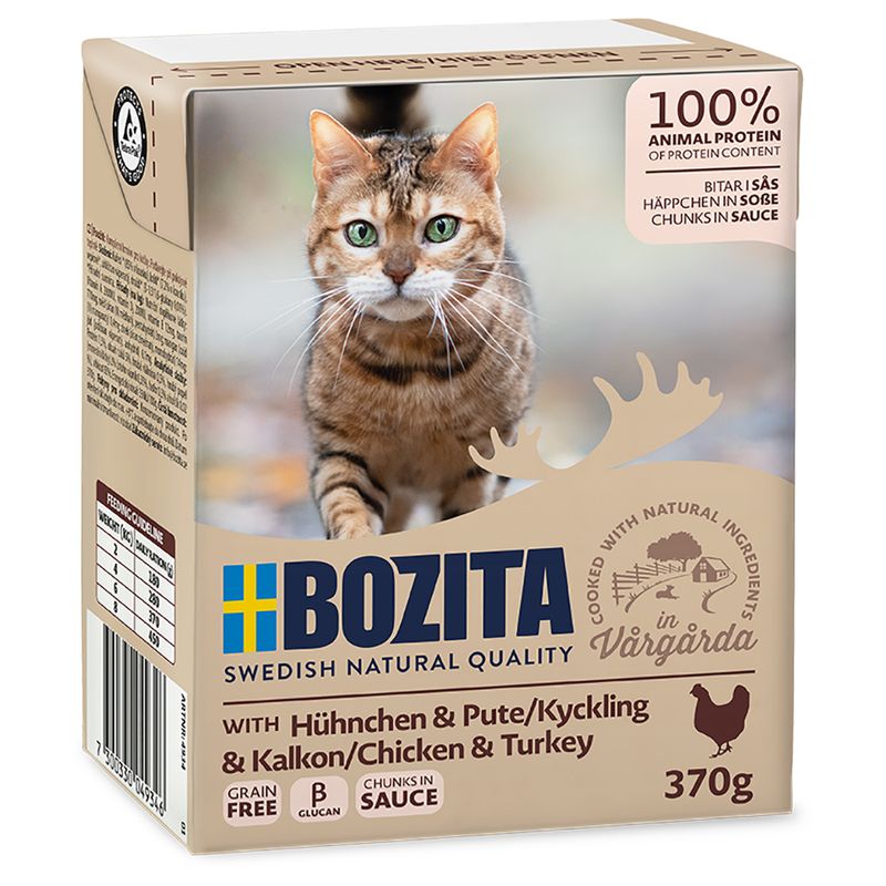 100906_pla_doggy_bozita_haeppchen_sosse_huhnpute_370g_hs_01_3 Bozita (Бозіта) Cat шматочки в соусі 6х370г – вологий корм для котів 100906 pla doggy bozita haeppchen sosse huhnpute 370g hs 01 3
