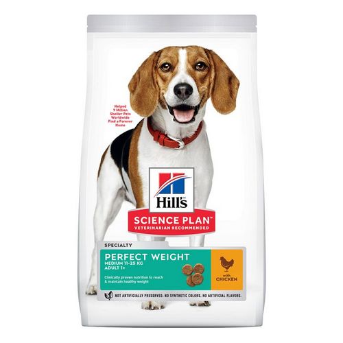 Hill’s Science Plan 12 кг - корм для собак середніх порід для контролю ваги 105932 pla hills scienceplan adult perfect weight medium chicken 12kg hs 01 9