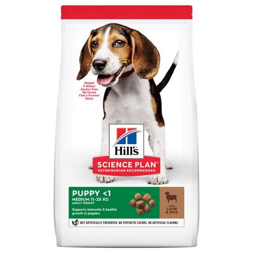 Hill’s Science Plan 14 кг – ягня та рис корм для цуценят середніх порід 105944 pla hill s scienceplan puppy medium lamb rice 14kg hs 01 1