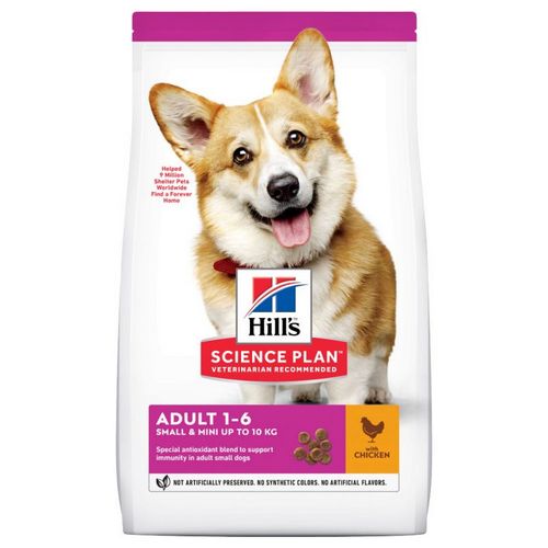 Hill’s Science Plan 6 кг - курча корм для собак дрібних порід 106000 pla hill s scienceplan adult small mini chicken 1 5kg hs 01 3