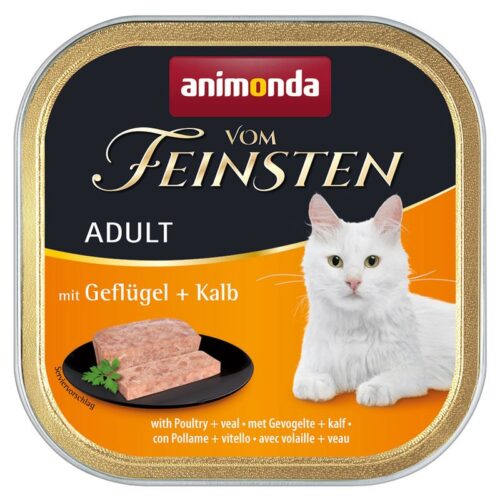 10947_pla_animonda_vomfeinsten_adult_mitgefluegel_kalb_100g_hs_01_5 Animonda (Анімонда) Vom Feinsten Adult 30х100 г (асорті смаків) – вологий преміум корм для дорослих котів 10947 pla animonda vomfeinsten adult mitgefluegel kalb 100g hs 01 5 e1710856174117