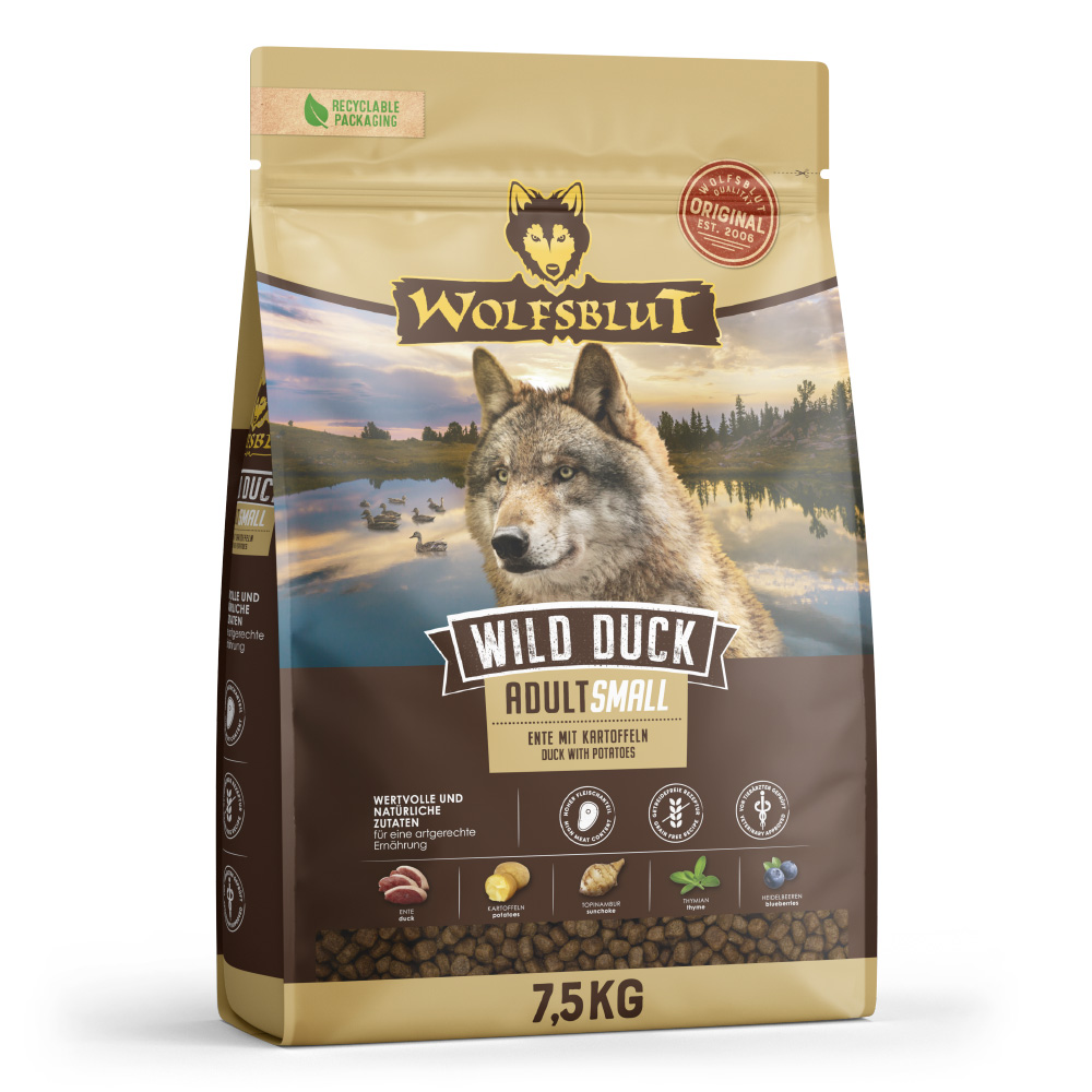 123 Wolfsblut (Вольфсблут) Wild Duck Small Breed 2 кг – сухий корм з качкою для дорослих собак малих порід 123 1