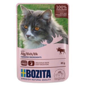 Bozita (Бозіта) Cat шматочки в желе паучі 6x85г – вологий корм для дорослих котів 128400 pla bozita elk in jelly 85g 5