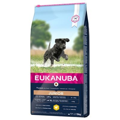 Eukanuba 15 кг - курча корм для молодих собак великих порід 162904 pla tetragmbhiams eukanuba junior large breed huhn dog 15kg hs 01 9 e1758788999668