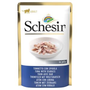 SCHESIR паучі 24×85г - вологий корм для дорослих котів 167404 pla schesir katze jelly pouch cat tunabass 6x85g hs 01 0