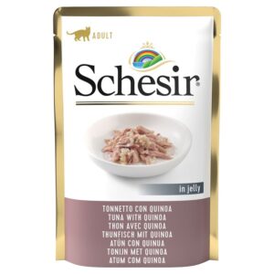 SCHESIR паучі 24×85г - вологий корм для дорослих котів 167405 pla schesir katze jelly pouch cat thunfischquinoa 6x85g hs 01 4
