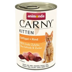Animonda (Анімонда) Carny Kitten 12x400 г – вологий корм для кошенят 311596 pla carny kitten gefluegel rind 400g hs 01 9