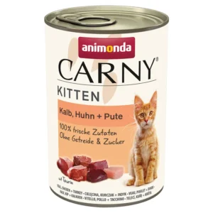 Animonda (Анімонда) Carny Kitten 12x400 г – вологий корм для кошенят 311598 pla carny kitten kalb huhn pute 400g hs 01 3