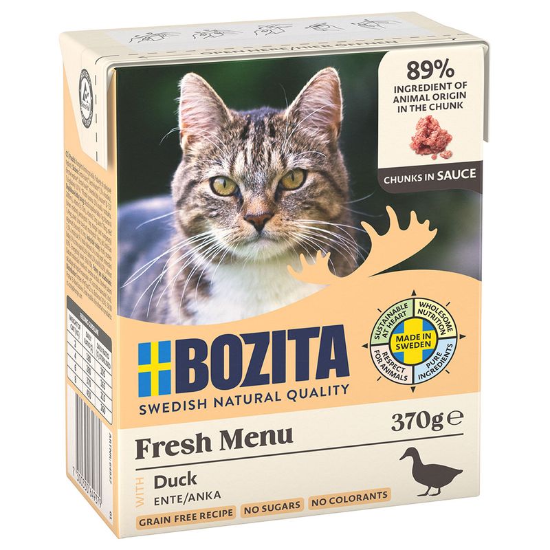 485296_pla_bozita_with_duck_sauce_370g_hs_01_5 Bozita (Бозіта) Cat шматочки в соусі 6х370г – вологий корм для котів 485296 pla bozita with duck sauce 370g hs 01 5