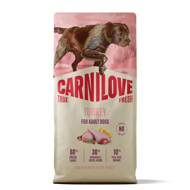 620896_pla_carnilove_true_fresh_truthahn_adult_12kg_hs_01_2 Carnilove (Карнілав) True Fresh Adult Turkey 12 кг - індичка беззерновий корм для дорослих собак усіх порід 620896 pla carnilove true fresh truthahn adult 12kg hs 01 2
