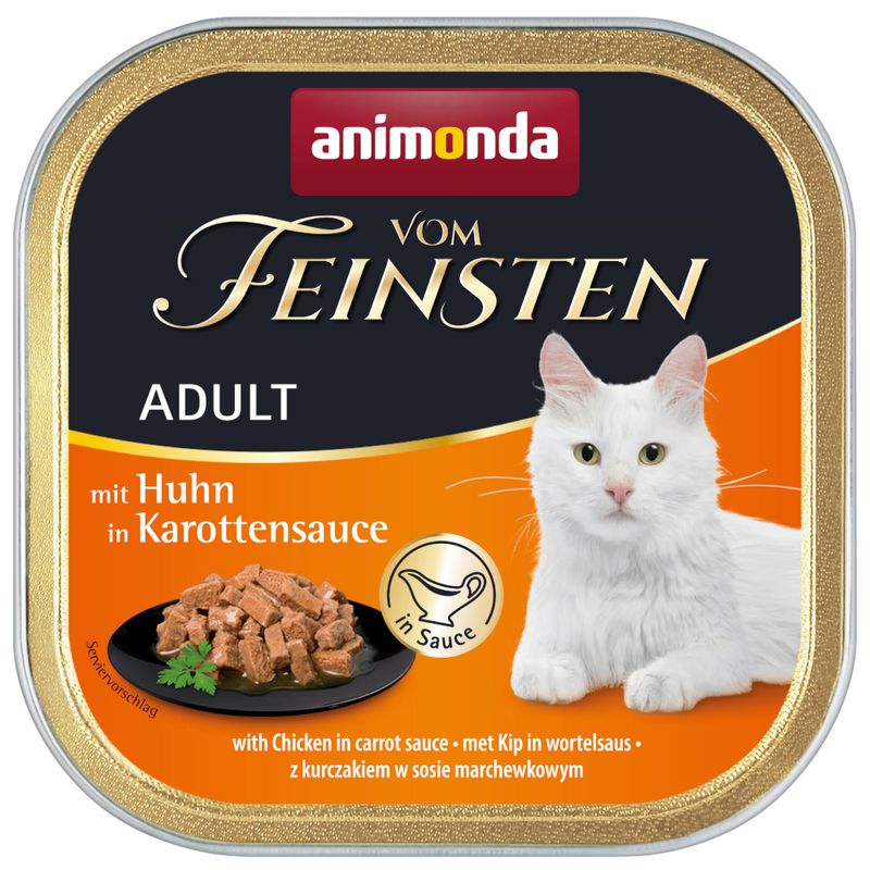 80751_pla_animonda_vom_feinsten_nograinsauce_huhn_6 Animonda (Анімонда) Vom Feinsten Adult 30х100 г (асорті смаків) – вологий преміум корм для дорослих котів 80751 pla animonda vom feinsten nograinsauce huhn 6