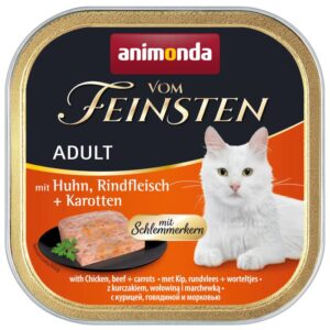 Animonda (Анімонда) Vom Feinsten Adult 30х100 г (асорті смаків) – вологий преміум корм для дорослих котів 80752 pla animonda vom feinsten schlemmerkern huhnrindkarotten 7 Animonda (Анімонда) Vom Feinsten Adult 30х100 г (асорті смаків) – вологий преміум корм для дорослих котів 80752 pla animonda vom feinsten schlemmerkern huhnrindkarotten 7