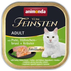 Animonda (Анімонда) Vom Feinsten Adult 30х100 г (асорті смаків) – вологий преміум корм для дорослих котів 80752 pla animonda vom feinsten schlemmerkern putehuhnkraeuter 4 Animonda (Анімонда) Vom Feinsten Adult 30х100 г (асорті смаків) – вологий преміум корм для дорослих котів 80752 pla animonda vom feinsten schlemmerkern putehuhnkraeuter 4