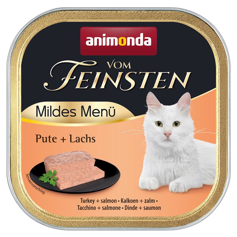 83048_animonda_vomfeinsten_mildesmenu_pute_lachs_100g__hs_02_1 Animonda (Анімонда) Vom Feinsten Adult 30х100 г (асорті смаків) – вологий преміум корм для дорослих котів 83048 animonda vomfeinsten mildesmenu pute lachs 100g hs 02 1