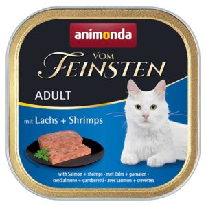 Animonda (Анімонда) Vom Feinsten Adult 30х100 г (асорті смаків) – вологий преміум корм для дорослих котів 83202 animonda vomfeinsten adult mitlachs shrimps 100g hs 02 5 Animonda (Анімонда) Vom Feinsten Adult 30х100 г (асорті смаків) – вологий преміум корм для дорослих котів 83202 animonda vomfeinsten adult mitlachs shrimps 100g hs 02 5