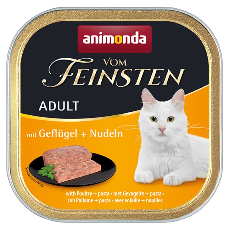 83210_animonda_vomfeinsten_adult_mitgefluegel_nudeln_100g__hs_02_1 Animonda (Анімонда) Vom Feinsten Adult 30х100 г (асорті смаків) – вологий преміум корм для дорослих котів 83210 animonda vomfeinsten adult mitgefluegel nudeln 100g hs 02 1