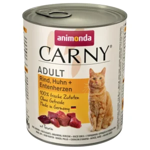 Animonda (Анімонда) Carny Adult 6х800 г – вологий корм для дорослих котів 83734 pla animonda carny adult rind huhn entenherzen 800g hs 01 5