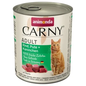 Animonda (Анімонда) Carny Adult 6х800 г – вологий корм для дорослих котів 83736 pla animonda carny adult rind pute kaninchen 800g hs 01 7