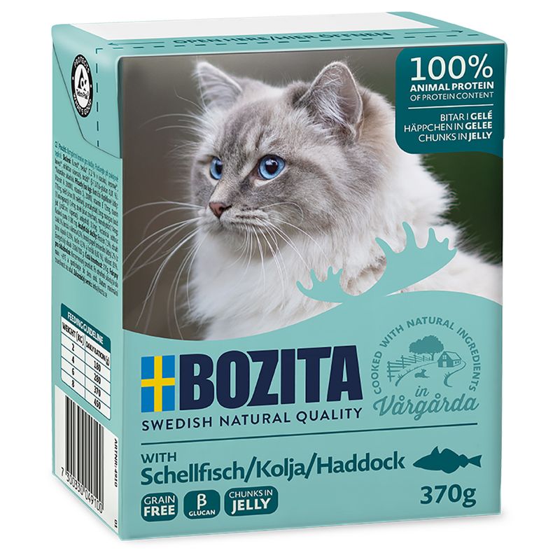 99991_pla_doggy_bozita_haeppchen_schellfisch_jelly_370g_hs_01_3 Bozita (Бозіта) Cat шматочки в желе 6х370г – вологий корм для котів 99991 pla doggy bozita haeppchen schellfisch jelly 370g hs 01 3