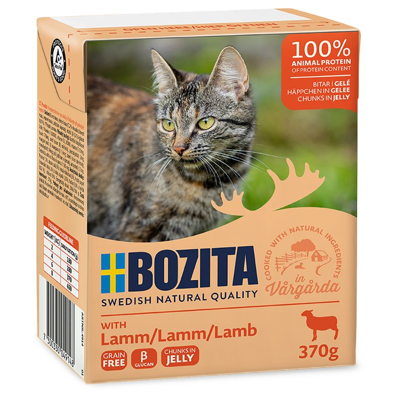 99995_pla_doggy_bozita_haeppchen_lamm_jelly_370g_hs_01_1 Bozita (Бозіта) Cat шматочки в желе 6х370г – вологий корм для котів 99995 pla doggy bozita haeppchen lamm jelly 370g hs 01 1