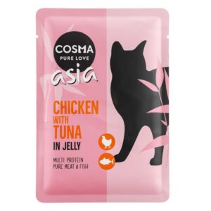 Cosma Asia вологий корм для котів в желе в паучах 6x100 г (Різні смаки) cosma asia 100g chicken tuna