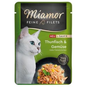 Miamor Feine Filets - вологий корм для котів, кусочки соковитого філе в соусі в паучах 6х100г (Різні смаки) miamor filets pauch4