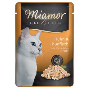 Miamor Feine Filets – вологий корм для котів, кусочки соковитого філе в желе в паучах 6х100г (Різні смаки) miamor filets pauch jely2