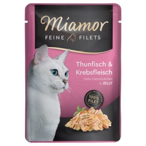 Miamor Feine Filets – вологий корм для котів, кусочки соковитого філе в желе в паучах 6х100г (Різні смаки) miamor filets pauch jely3