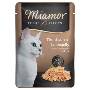 Miamor Feine Filets – вологий корм для котів, кусочки соковитого філе в желе в паучах 6х100г (Різні смаки) miamor filets pauch jely6