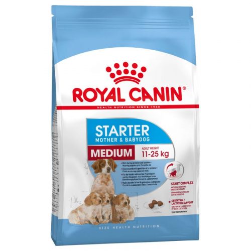 _pla_royal_canin_shn_medium_starter_packshot_2 ROYAL CANIN Medium Starter Mother & Babydog 15 кг - сухий корм для вагітних і годуючих собак, та цуценят від 4 до 8 тижня pla royal canin shn medium starter packshot 2 e1524647878604