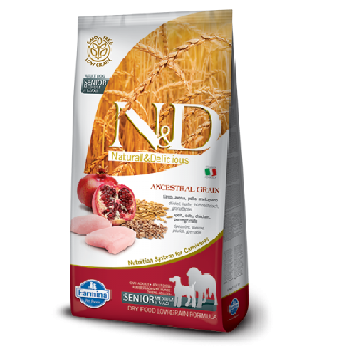 senior Medium Maxi FARMINA N&D Low Grain Chicken & Pomegranate Senior Medium & Maxi senior Medium