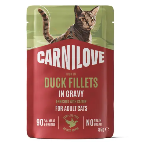 качкав соусі Carnilove (Карнілав) Duck With Catnip – вологий корм з качкою та котячою мятою в соусі соусі