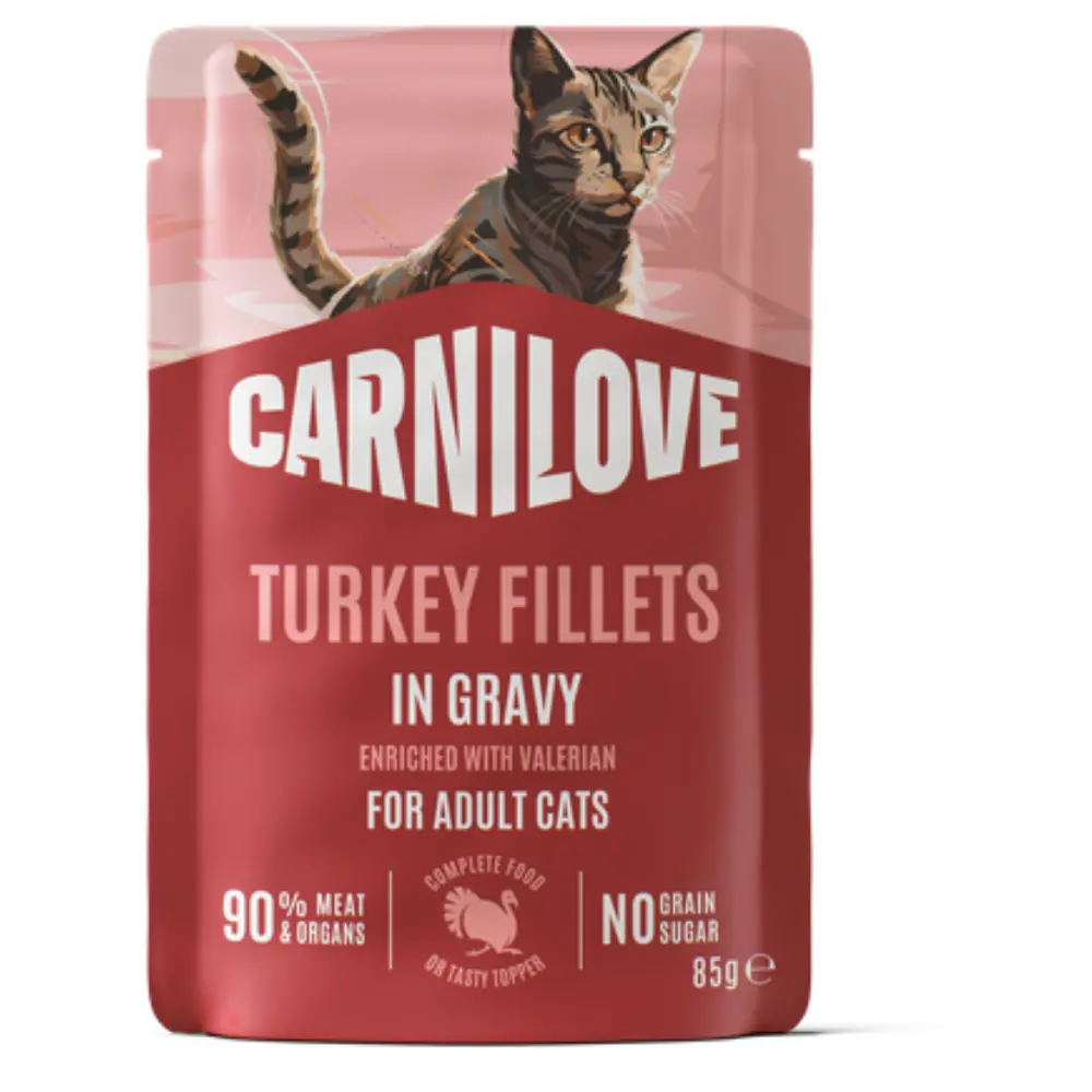 індичка в соусі Carnilove (Карнілав) Turkey With Valerian – вологий корм з індичкою та валеріаною в соусі в соусі